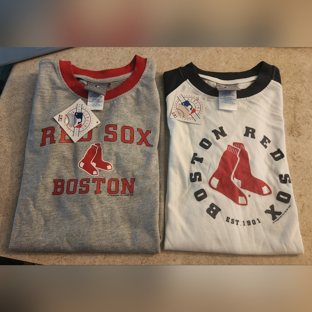 SET of Genuine Merchandise Red Sox Boys Tees Size 14/16